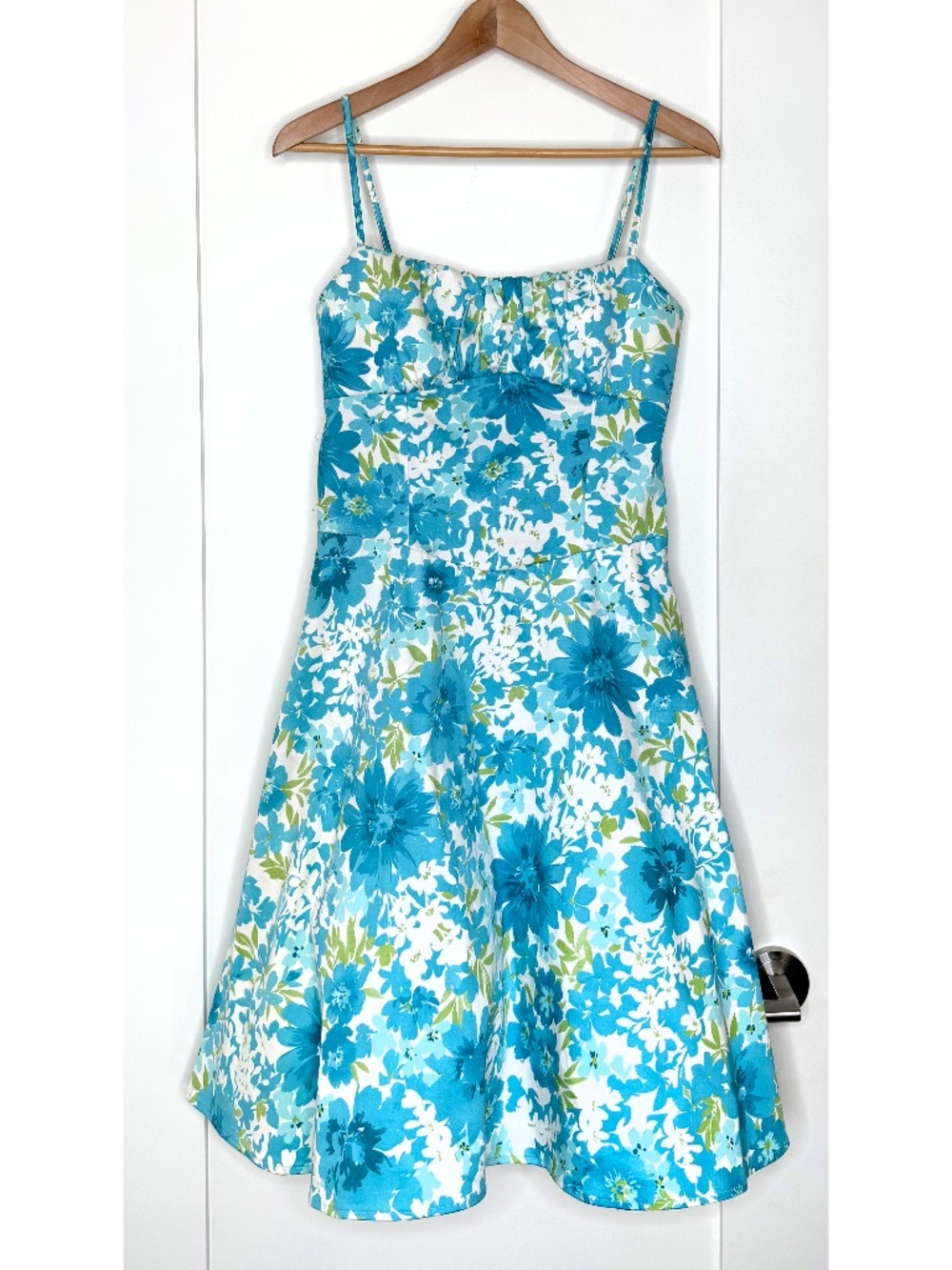 Vintage Floral Print Midi Sleeveless Summer Dress Size 12 Fit and Flare - Picture 6 of 10